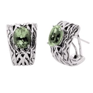Effy Lagoon Green Amethyst Sterling Silver Earrings